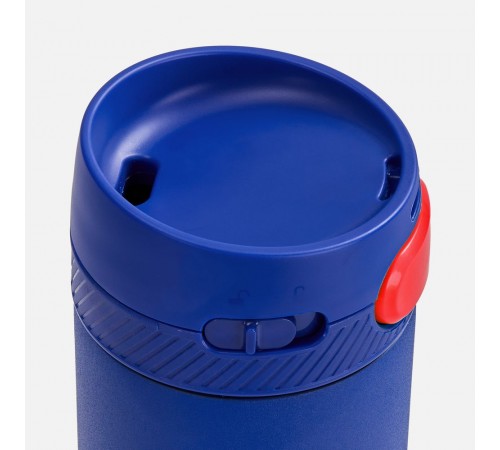 Термостакан X1 с цветной кнопкой, синий с красным