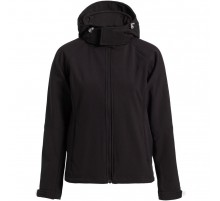 Куртка женская Hooded Softshell черная