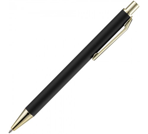Ручка шариковая Lobby Soft Touch Gold, черная