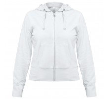 Толстовка женская Hooded Full Zip белая