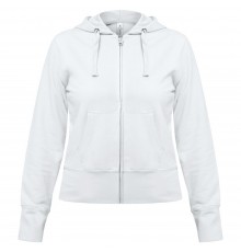 Толстовка женская Hooded Full Zip белая