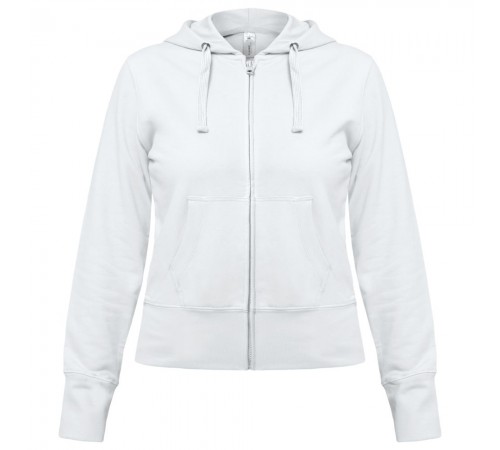 Толстовка женская Hooded Full Zip белая