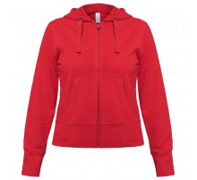 Толстовка женская Hooded Full Zip красная