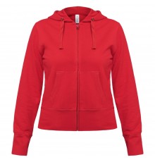 Толстовка женская Hooded Full Zip красная