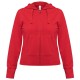 Толстовка женская Hooded Full Zip красная