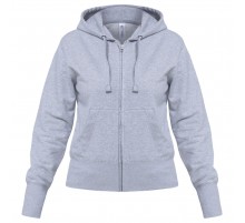 Толстовка женская Hooded Full Zip серый меланж