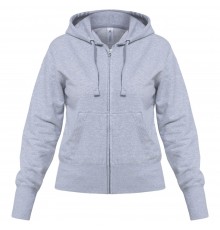 Толстовка женская Hooded Full Zip серый меланж