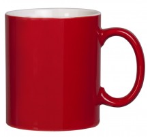 Кружка Promo, красная с белым