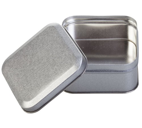 Коробка Pragmax S, квадратная, серебристая